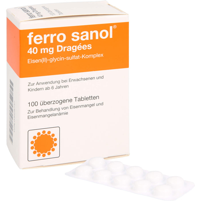 ferro sanol 40 mg Dragées, 100 pcs. Tablets