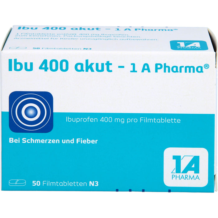 Ibu 400 akut - 1 A Pharma Filmtabletten, 50 pcs. Tablets