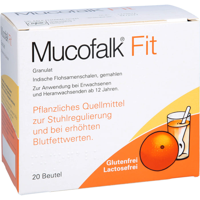 Mucofalk Fit Granulat zur Stuhlregulierung und bei erhöhten Blutfettwerten, 20 pc Sachets