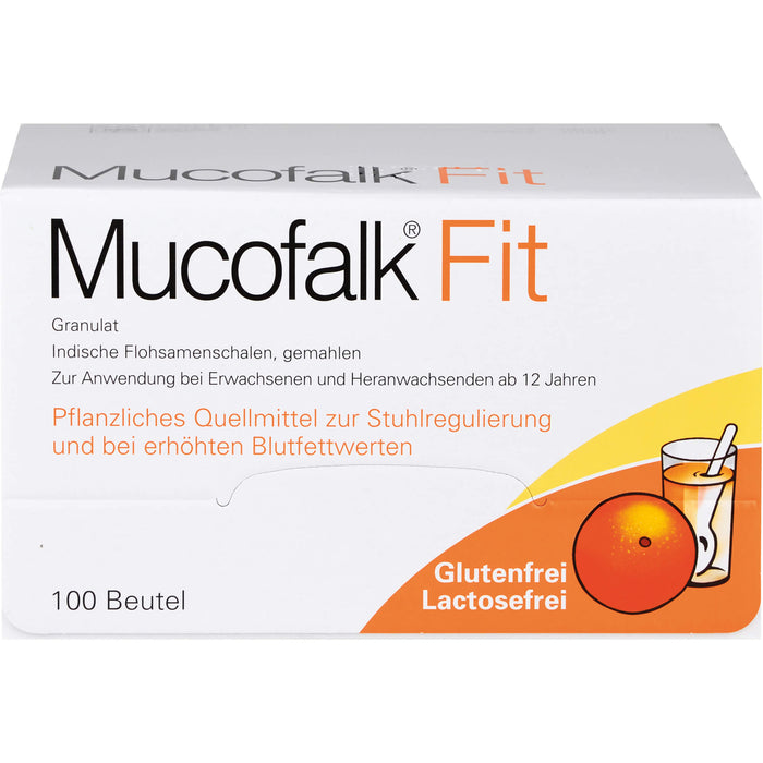 Mucofalk Fit Granulat zur Stuhlregulierung und bei erhöhten Blutfettwerten, 100 pcs. Sachets