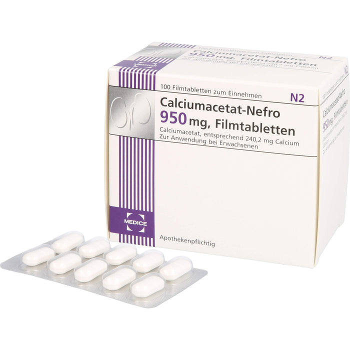 Calciumacetat-Nefro 950mg, Filmtabletten, 100 St FTA