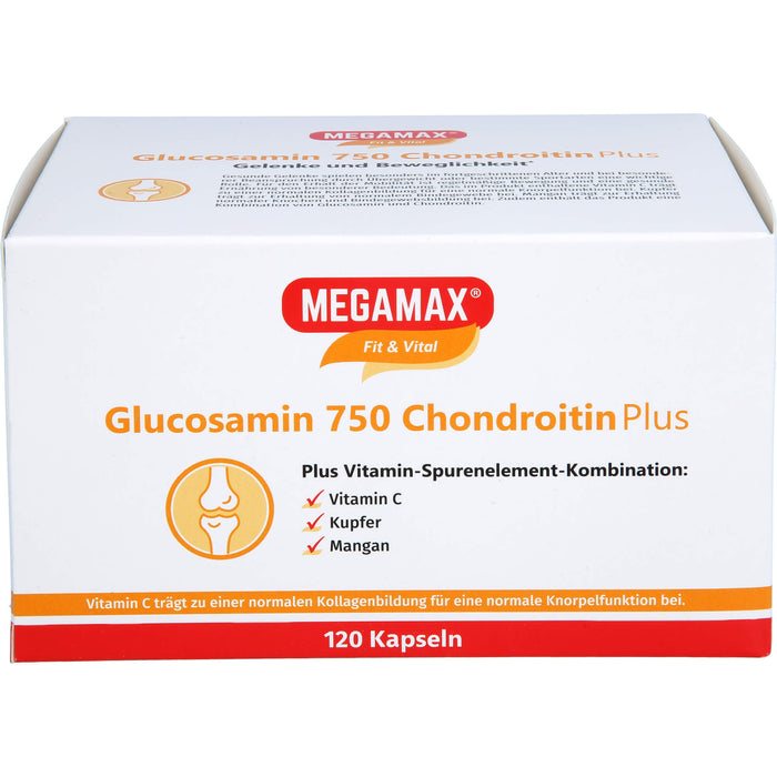 MEGAMAX Fit & Vital Glucosamin 750 Chondroitin plus Kapseln, 120 pcs. Capsules