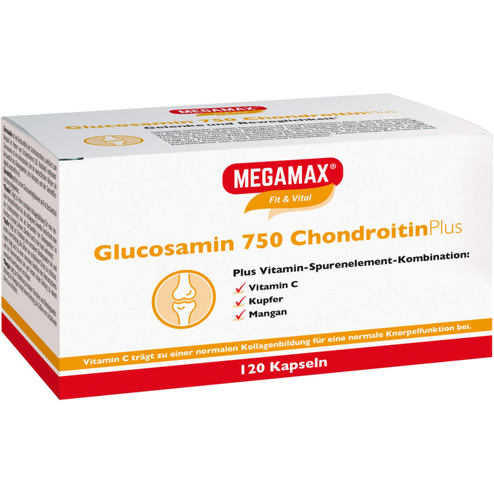 MEGAMAX Fit & Vital Glucosamin 750 Chondroitin plus Kapseln, 120 pcs. Capsules