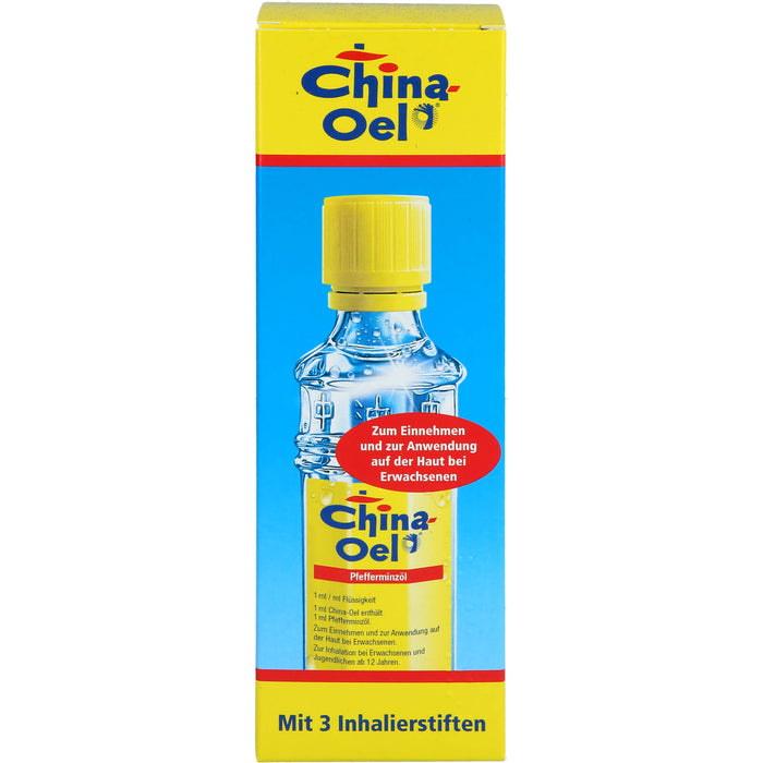 China-Oel mit 3 Inhalatoren Pfefferminzöl, 100 ml Huile éthérique