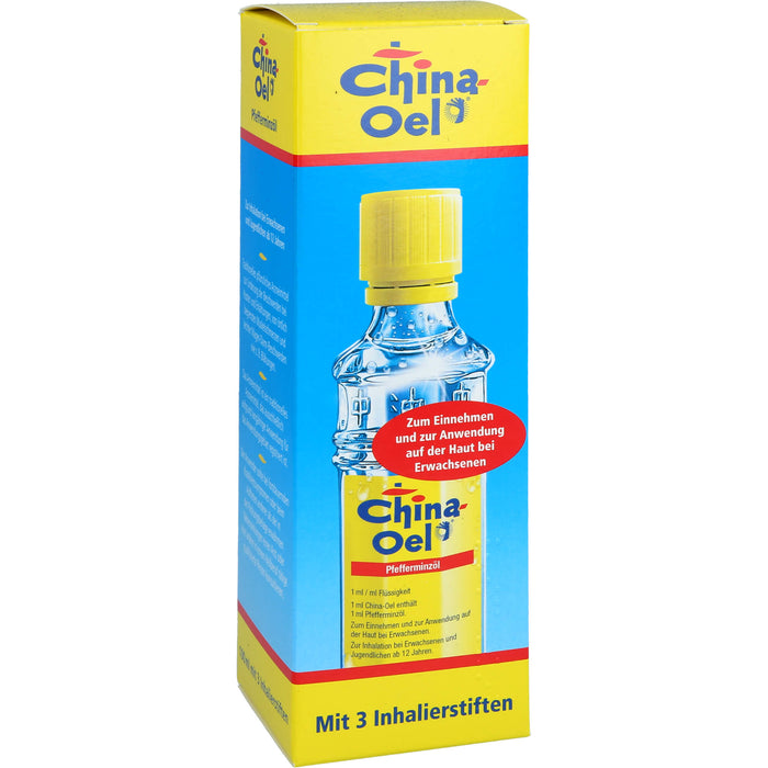 China-Oel mit 3 Inhalatoren Pfefferminzöl, 100 ml Huile éthérique