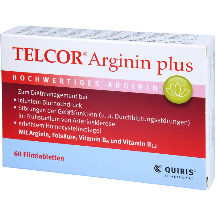 Telcor Arginin plus Filmtabletten, 60 pc Tablettes