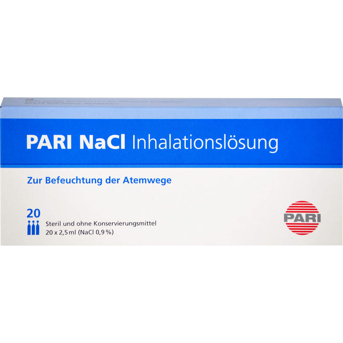 PARI NaCl Inhalationslösung zur Befeuchtung der Atemwege, 50 ml Solution