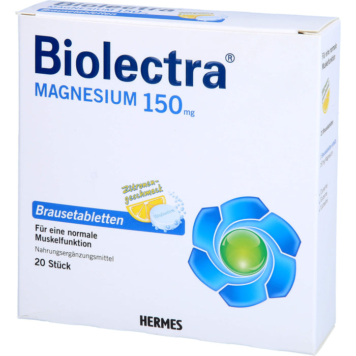 Biolectra Magnesium 150 mg Brausetabletten Zitronengeschmack, 20 St. Tabletten