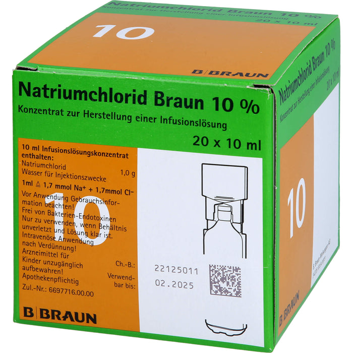 B. BRAUN Natriumchlorid 10% Konzentrat zur Herstellung einer Infusion, 200 ml Lösung