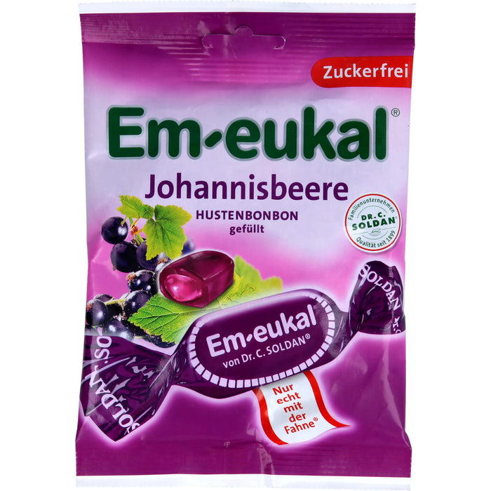 Em-eukal Johannisbeere Hustenbonbons gefüllt zuckerfrei, 75 g Candies