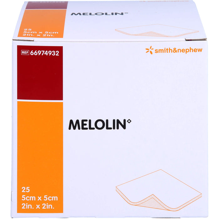 MELOLIN 5X5 WUNDAUFLAGE STERIL, 25 pcs. Compresses