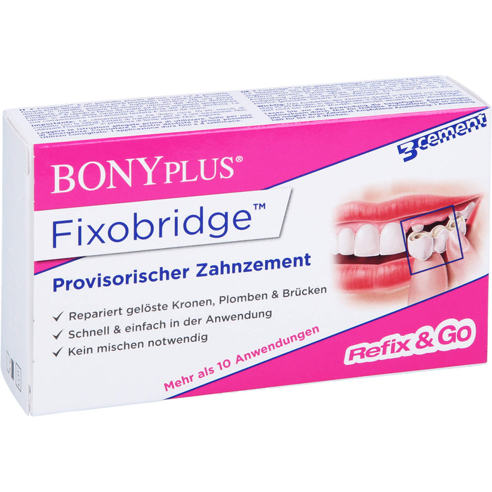 BONYPLUS Fixobridge provisorischer Zahnzement, 7 g Cream