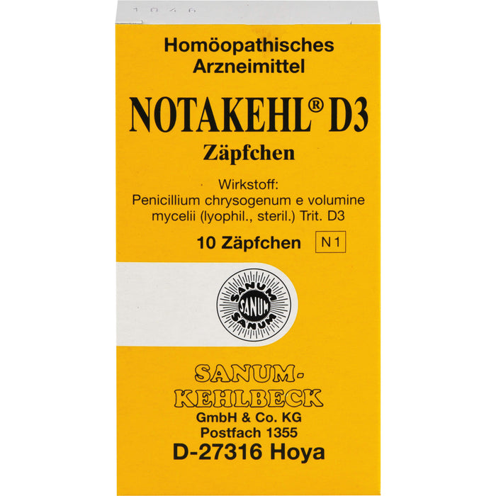 NOTAKEHL D3 Zäpfchen, 10 pc Suppositoires