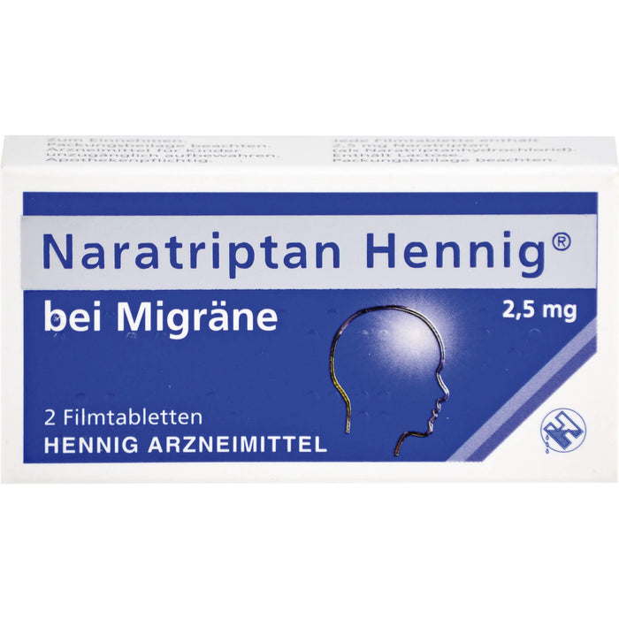 Naratriptan Hennig 2,5 mg Filmtabletten, 2 St. Tabletten