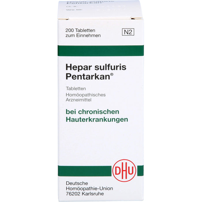 DHU Hepar sulfuris Pentarkan Tabletten bei chronischen Hauterkrankungen, 200 pc Tablettes