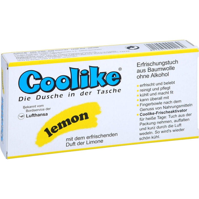 Coolike lemon Erfrischungstuch aus Baumwolle, 5 St. Tücher