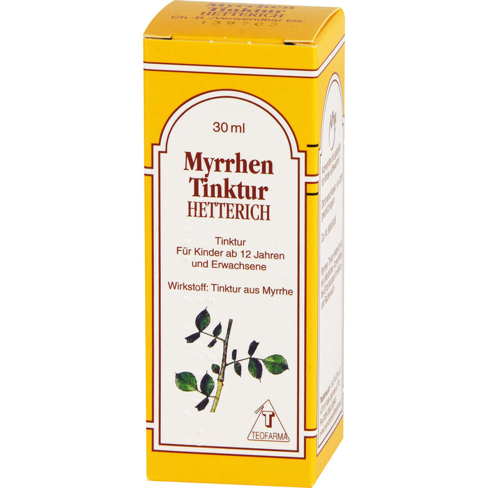 HETTERICH Myrrhen Tinktur bei Entzündungen im Mund- und Rachenraum, 30 ml Solution