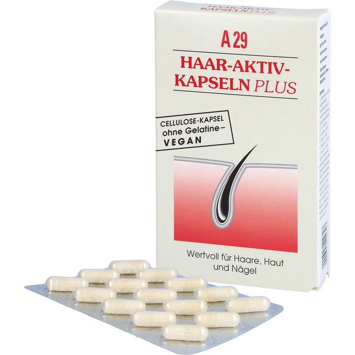 A29 Haar-Aktiv-Kapseln plus wertvoll für Haare, Haut und Nägel, 30 pc Capsules