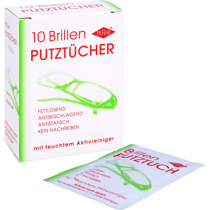 FRANK Brillen-Putztücher, 10 St. Tücher