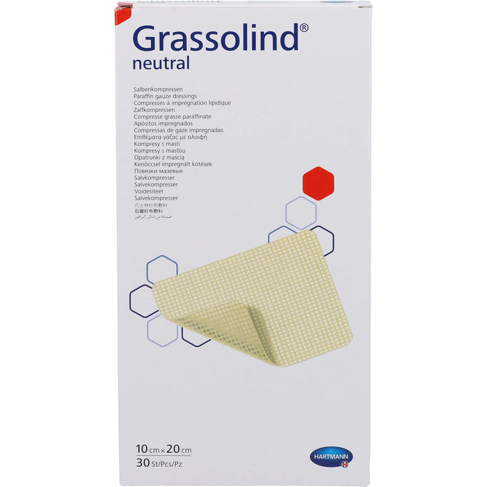 GRASSOLIND Salbenkompressen steril 10X20CM, 30 St KOM