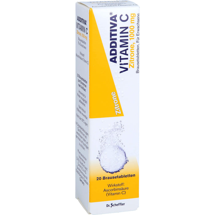 ADDITIVA Vitamin C 1000 mg Zitrone Brausetabletten, 20 pc Tablettes