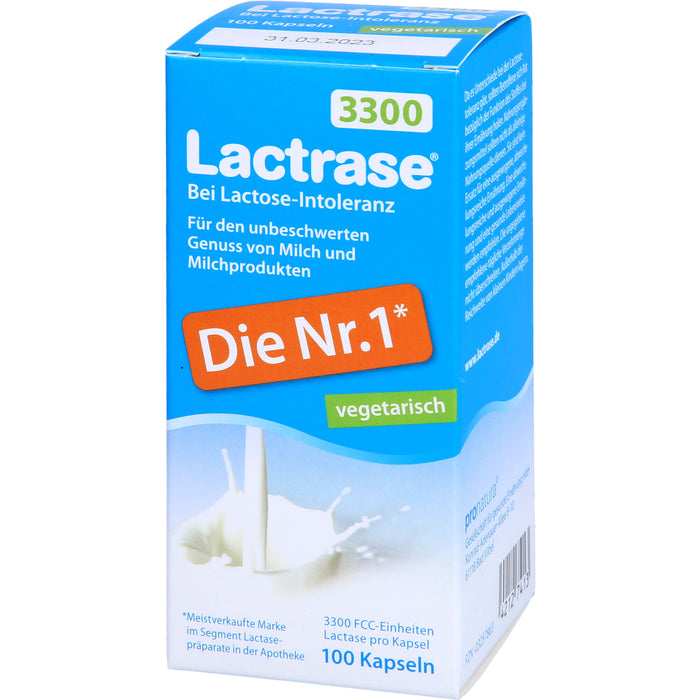 Lactrase 3300 vegetarisch bei Lactose-Intoleranz Kapseln, 100 St. Kapseln