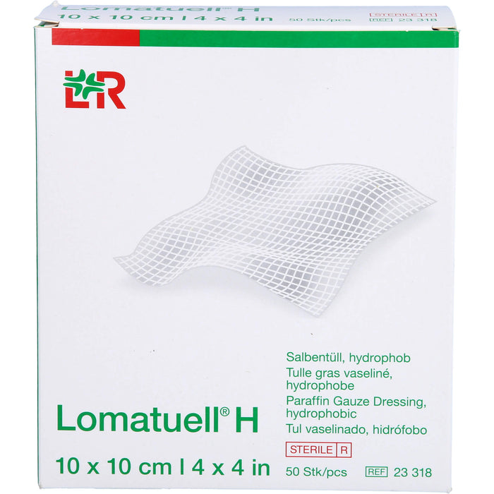 Lomatuell H 10 x 10 cm hydrophober Salbentüll, 50 pc pansement