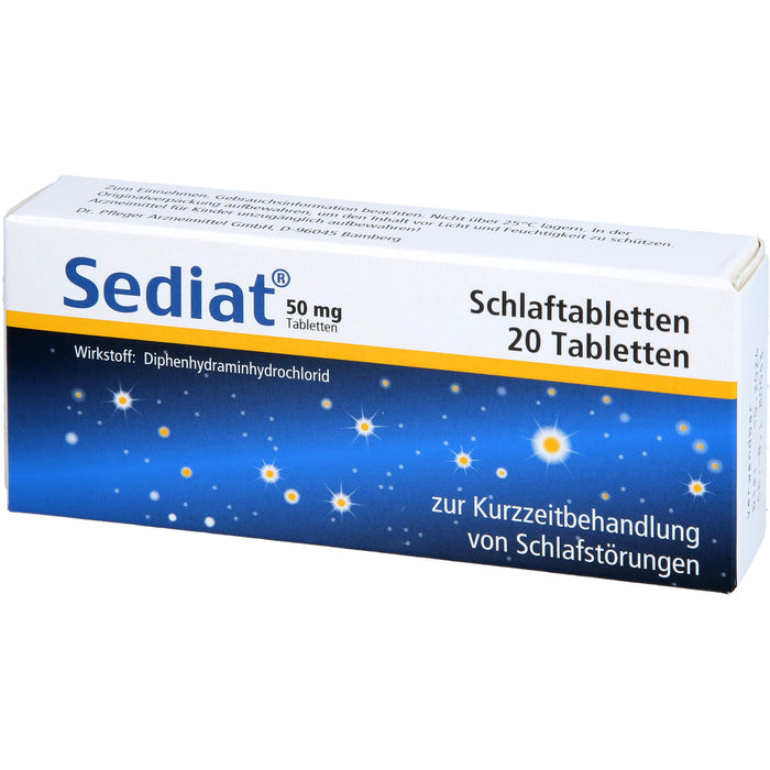 Sediat Schlaftabletten, 20 pc Tablettes