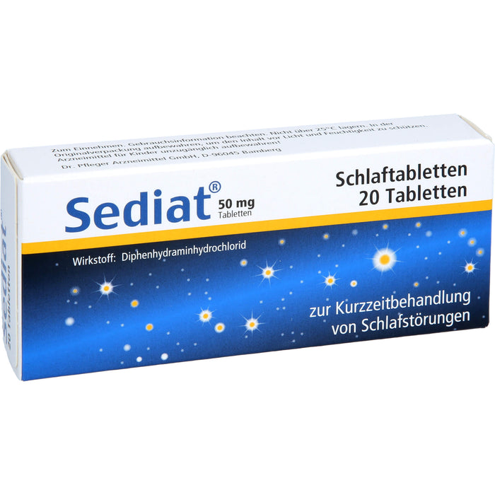 Sediat Schlaftabletten, 20 pc Tablettes