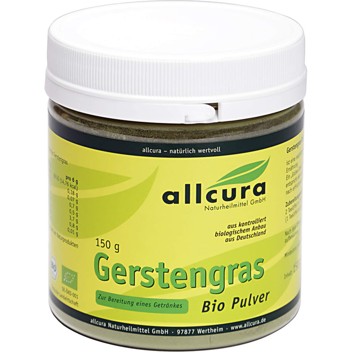 allcura Gerstengras Bio Pulver, 150 g Poudre