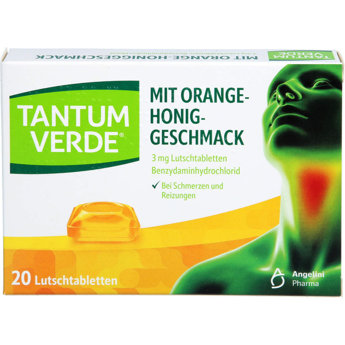 Tantum Verde Lutschtabletten mit Orange-Honig-Geschmack, 20 pc Tablettes