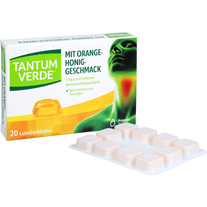 Tantum Verde Lutschtabletten mit Orange-Honig-Geschmack, 20 St. Tabletten