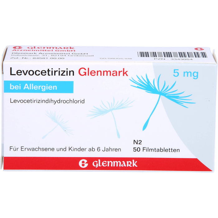 Levocetirizin Glenmark 5 mg Filmtabletten, 50 St FTA