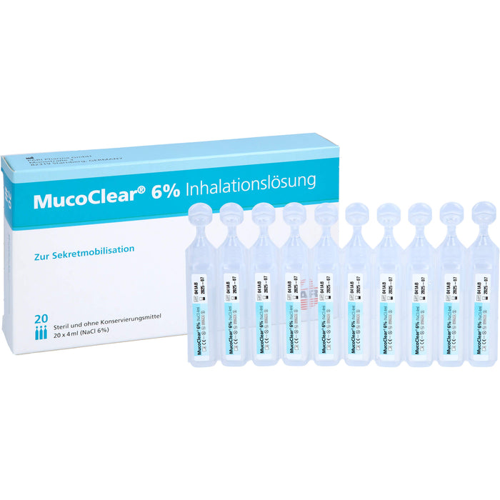 MucoClear 6 % NaCl Inhalationslösung, 20 pcs. Ampoules