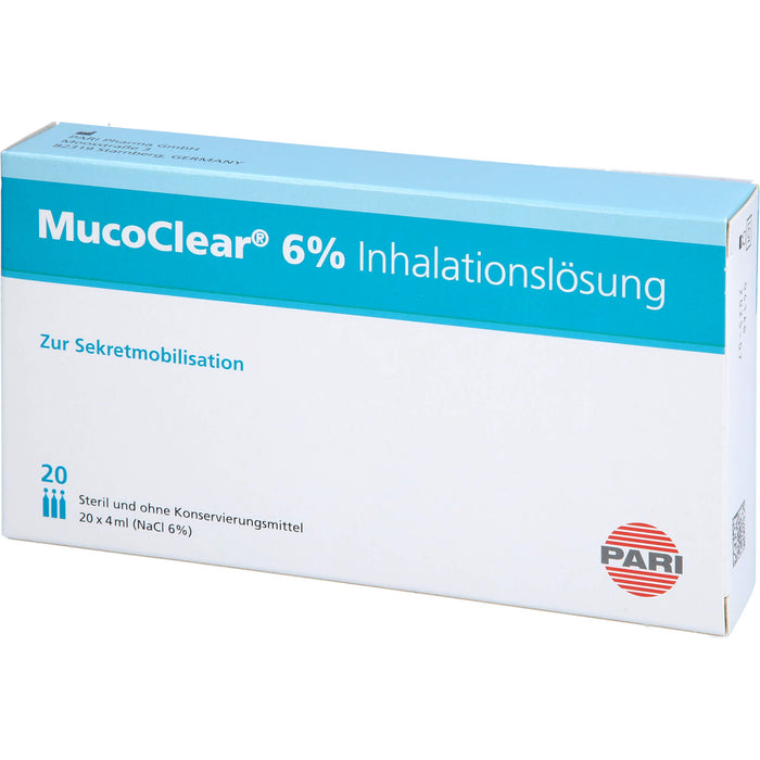 MucoClear 6 % NaCl Inhalationslösung, 20 St. Ampullen