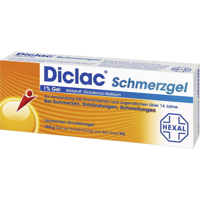 Diclac Schmerzgel bei Schmerzen, Entzündungen, Schwellungen, 100 g Gel