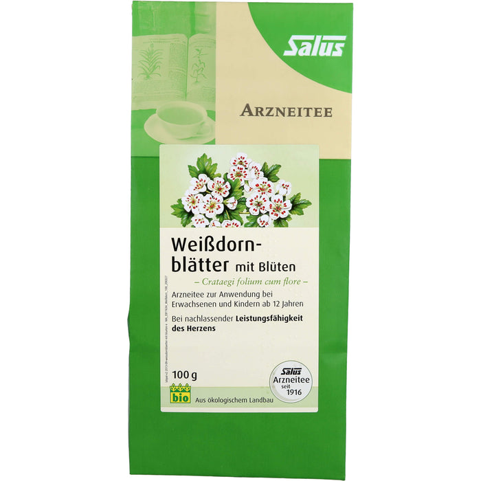 Weissdornblätter mit Blüten Arzneitee bio Salus, 100 g TEE