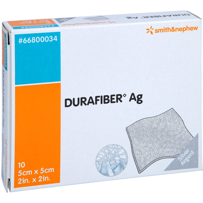 DURAFIBER Ag 5x5 cm Verband, 10 St VER