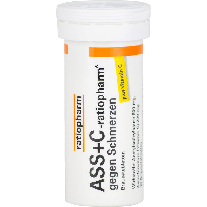 ASS + C-ratiopharm gegen Schmerzen Brausetabletten, 10 pc Tablettes