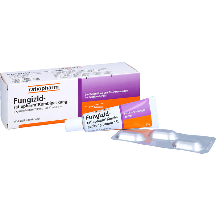 Fungizid-ratiopharm Kombipackung zur Behandlung von Pilzerkrankungen  im Scheidenbereich, 1 pc Paquet combiné