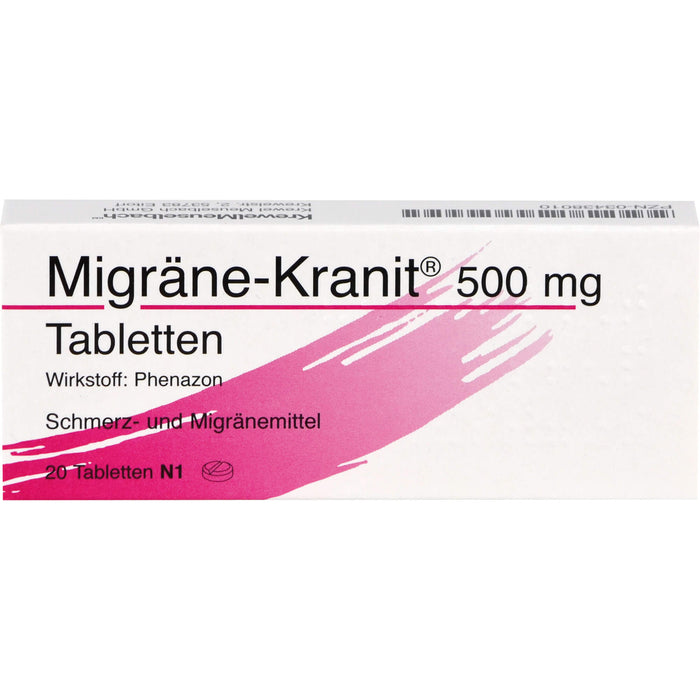 Migräne-Kranit 500 mg Tabletten, 20 pcs. Tablets