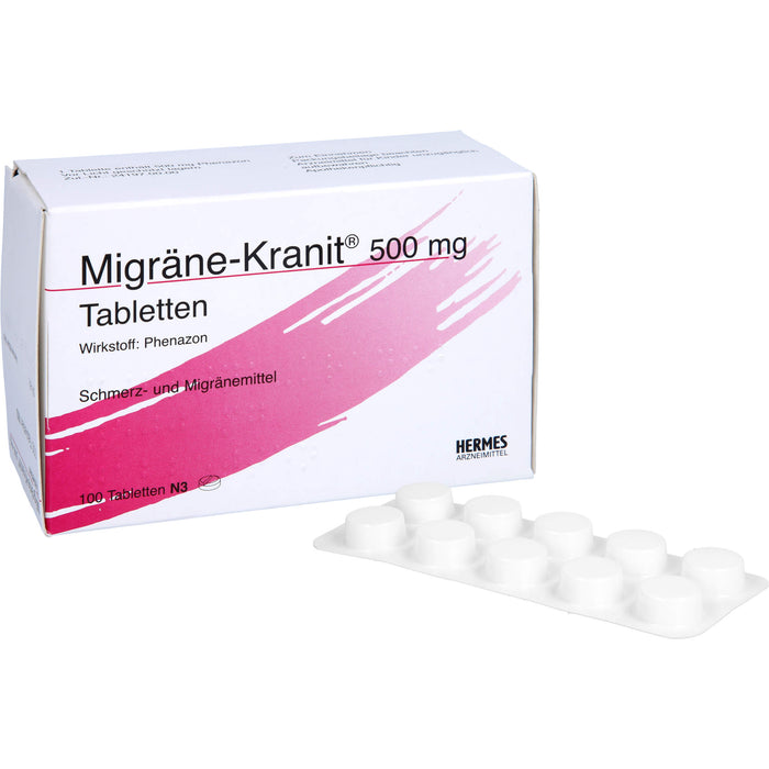 Migräne-Kranit 500 mg Tabletten, 100 pc Tablettes