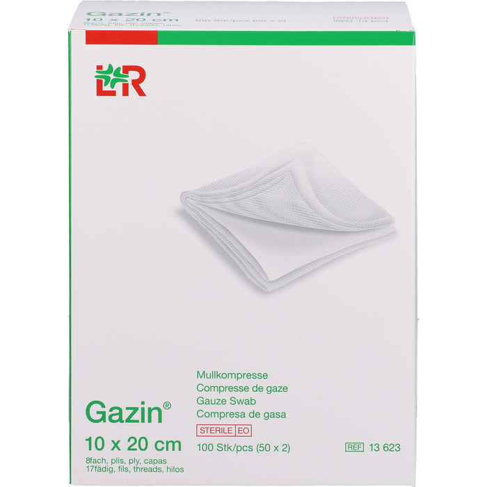 Gazin Kompressen steril 10x20cm, 50X2 St KOM