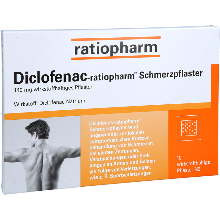 Diclofenac-ratiopharm Schmerzpflaster, 10 St. Pflaster