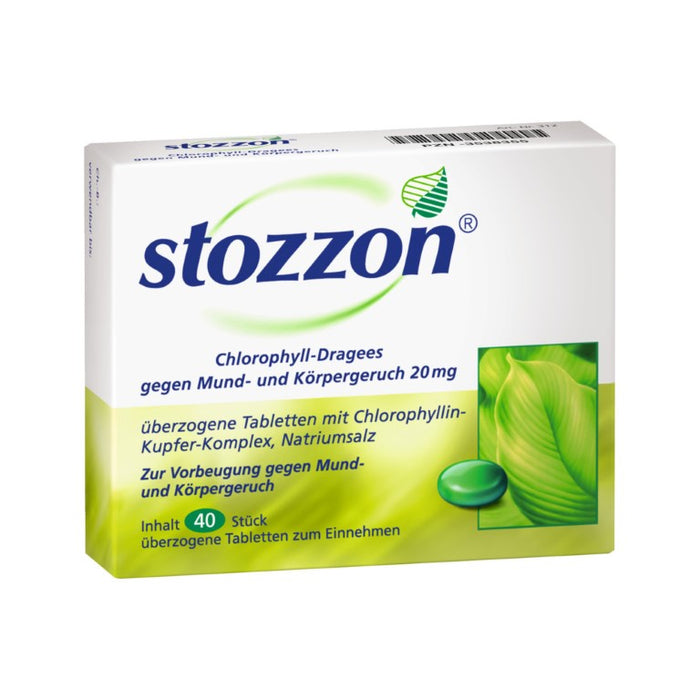 stozzon Chlorophyll-Dragees gegen Mund- und Körpergeruch, 40 pcs. Tablets