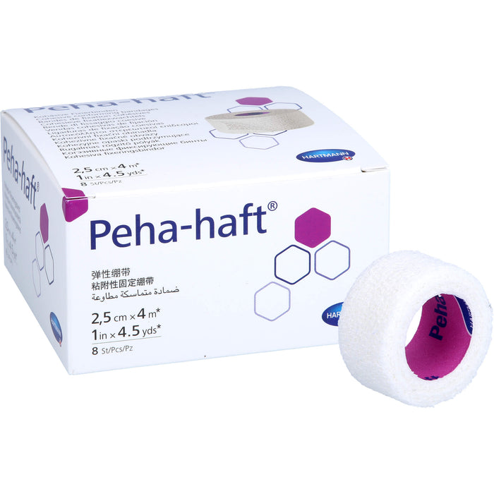 HARTMANN Peha-haft Latexfrei Fixierbinde 2,5 cm x 4 m, 8 pcs. Pack