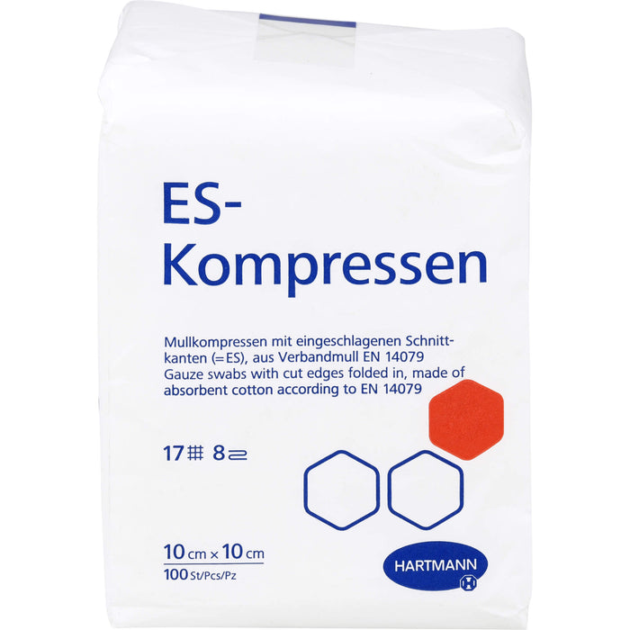 ES-KOMPRESSEN unsteril 10x10cm 8f CPC, 100 St KOM