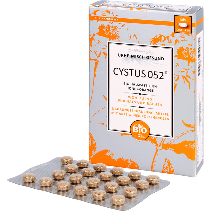 Dr. Pandalis Cystus 052 Bio Halspastillen Honig-Orange, 66 St. Pastillen