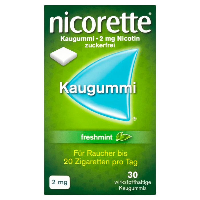 nicorette Kaugummi 2 mg Nicotin zuckerfrei freshmint, 30 St. Kaugummi