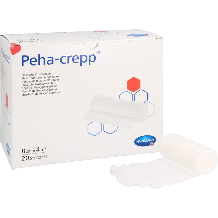 PEHA CREPP superelastische Fixierbinde 8 cm x 4 m, 20 St. Packung